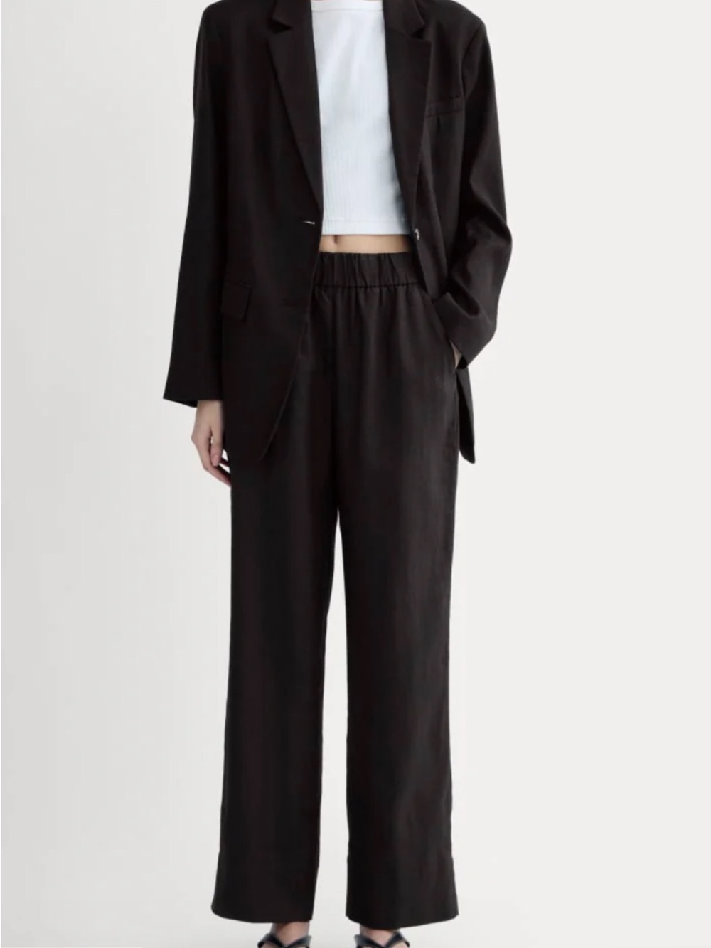 Everlane The Linen Easy Pant in Black - Picture 6 of 8
